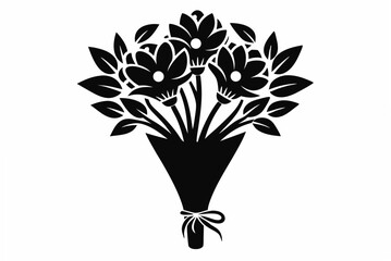 a bouquet  silhouette vector illustration