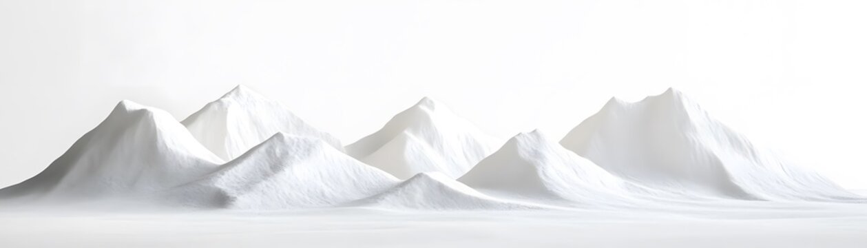 Abstract white mountainscape design