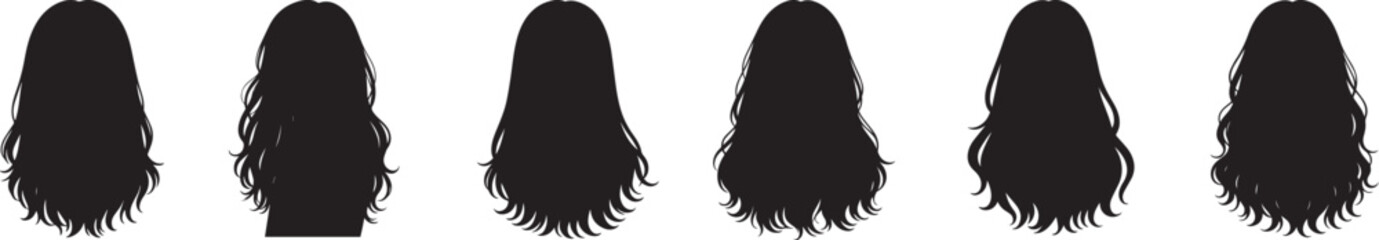 Hair from back silhouette