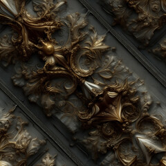 Art Deco and floral seamless tile prints