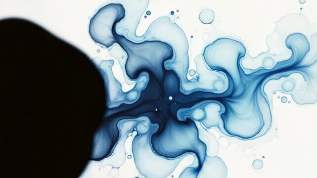 Abstract Ink Drops and Spread in Water