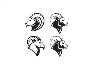 Fototapeta premium Ram logo set design vector