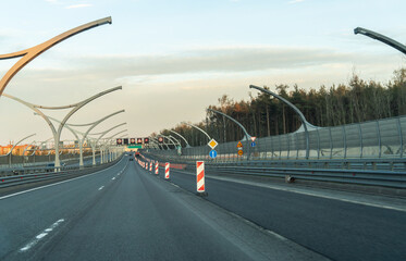 The Western High—Speed Diameter (WSD) is an inner-city toll highway in St. Petersburg.Road lane...