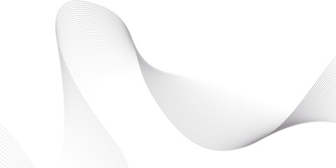 Abstract grey wave lines element swoosh speed wave modern stream on white background. Wave line background with smooth shape. Beautiful wavy line.  Design template for cover, postcard, document.