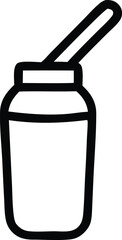 vector illustration of a jar with lid