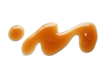 Stroke of shower gel on white background