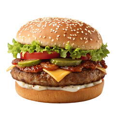 hamburger on transparent background