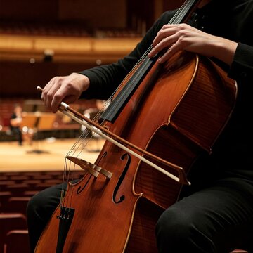 Playing the cello