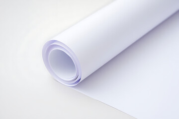Rolled White Paper Background Texture