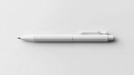 White pen minimalist design office supplies product mockup