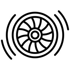 turbine line icon © okta