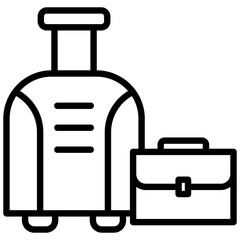 suitcase line icon