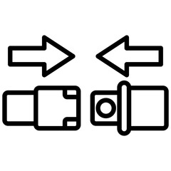 seatbelt line icon