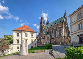 Brno, Czechia. View of Cathedral of St. Peter and Paul 