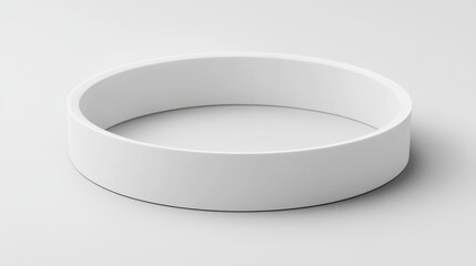 White silicone wristband product mockup simple minimalist design clean background