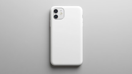White smartphone case mockup minimalist product design clean technology background