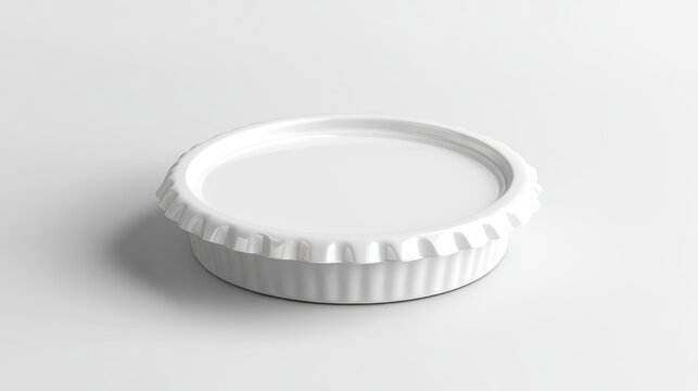 White ceramic ramekin empty baking dish fluted edge food photography prop