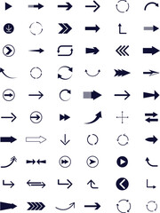 Arrow icon set. Cursor. Collection different arrow signs.