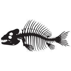 vector illustration of a fish skeleton. vector eps 10 © Siyam Islam