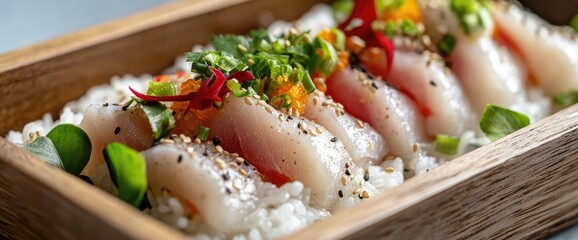 White fish dish over rice