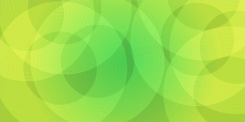 Abstract white glowing geometric lines on green background. Modern shiny yellow circle lines pattern. Futuristic technology concept.eps10