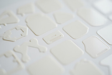 Abstract White Shapes Design Elements