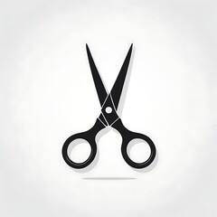 Sharp steel scissors, a cutting tool with open blades, isolated on white