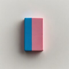 Colorful wooden and plastic toy blocks, in shades of yellow, pink, blue, green, and orange, are scattered on a black surface, creating a vibrant design object reminiscent of school or office supplies