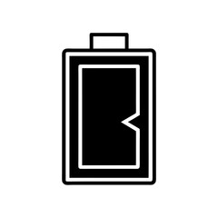Battery Low Icon Outline Vector Illustration