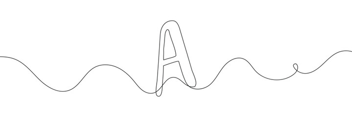 A single line drawing of a letter j. Continuous line alphabet symbol icon. One line icon. Vector illustration.