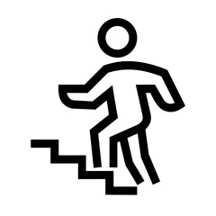 climbing stairs activity icon vector