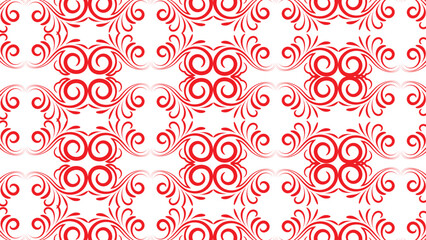 Seamless pattern. Red and white seamless background. Red pattern