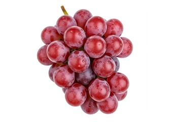red grapes isolated on white