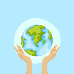 Save the Earth Illustration - Global Environmental Protection Concept