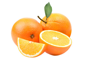 Orange fruit isolated on white