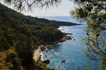 Antalya's Emerald Coast: Where Azure Waters Embrace Verdant Slopes