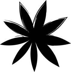 Grunge style set of star shapes. Element for design