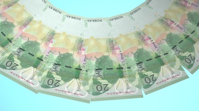 Courageous Looping Design 20 Dobra Curency of Sao Tome and Principe