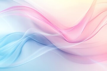 Fototapeta premium Stylish pastel-toned visual with intertwining abstract curves, showcasing graceful, minimalist aesthetic in pink and blue hues, enhanced by ambient, diffused lighting for soothing contemporary feel