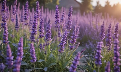 Vibrant lavender blossoms, rich color saturation ,  floral,  bloom,  photography