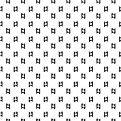 Black and white vector seamless pattern with small diamonds , star shapes ,rhombuses .Abstract black and white geometric texture .Simple minimal wide repeat background .