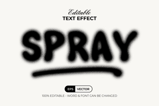 Spray Text Effect Grain Noise Texture Style. Editable Text Effect.