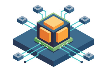 Isometric CPU Vector Design