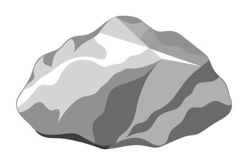Shiny Silver Ore Vector with Rough Texture