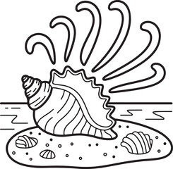 Chill Cute Summer Coloring Pages – Tropical, Ocean, Vacation and Fun Illustrations