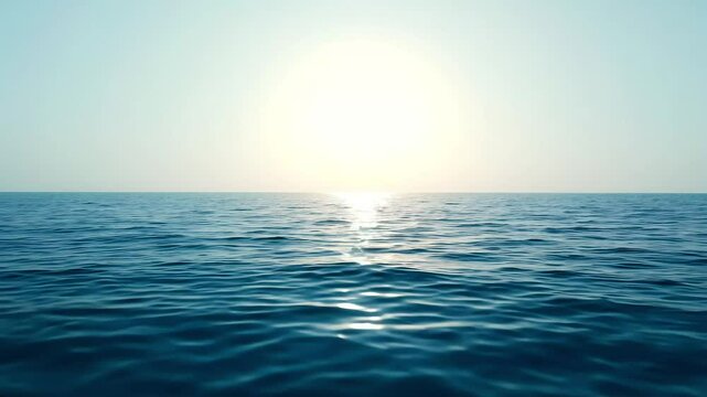 Calm underwater scene featuring a smooth blue gradient illuminated by soft sunbeams filtering through the surface