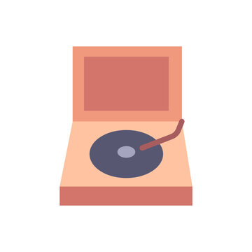 retro record player flat design clip art preview