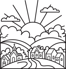 Chill Cute Summer Coloring Pages – Tropical, Ocean, Vacation and Fun Illustrations