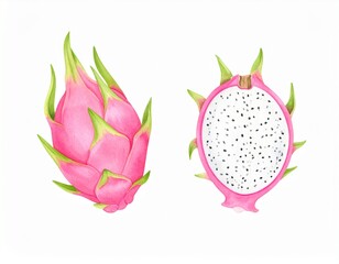 ドラゴンフルーツのイラスト