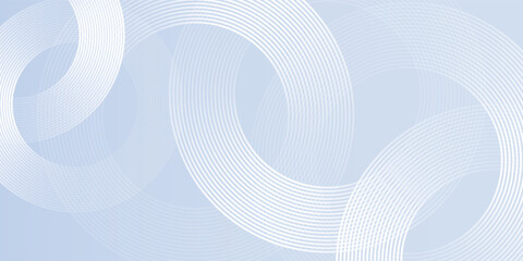 Panaromic blue modern background with circle elements. Digital technology nice art good illustrations